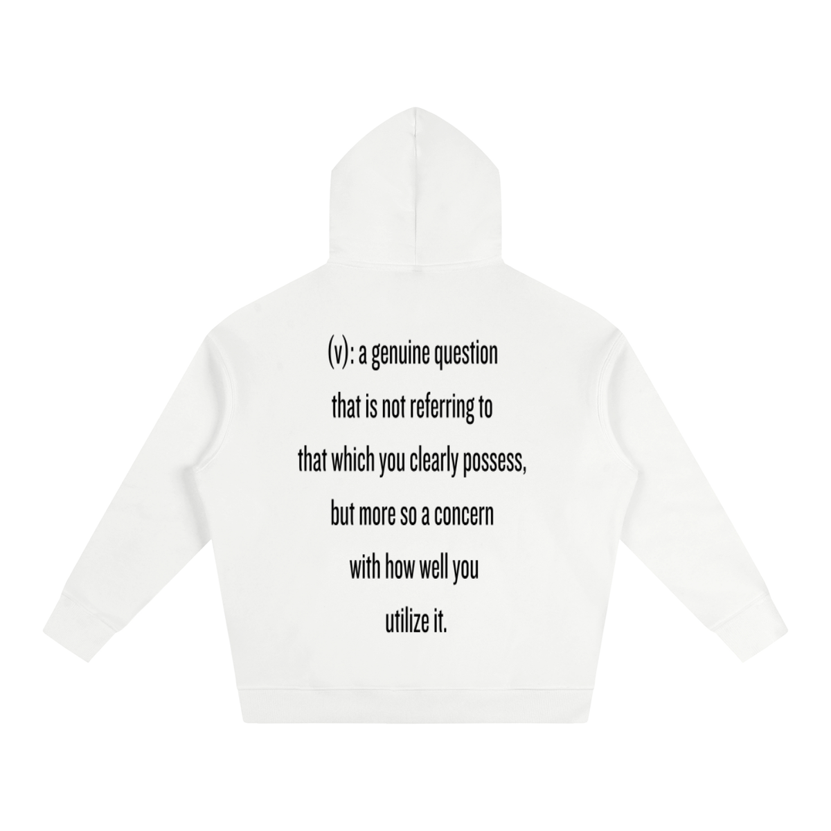 Oversize Fleeced Hoodie White